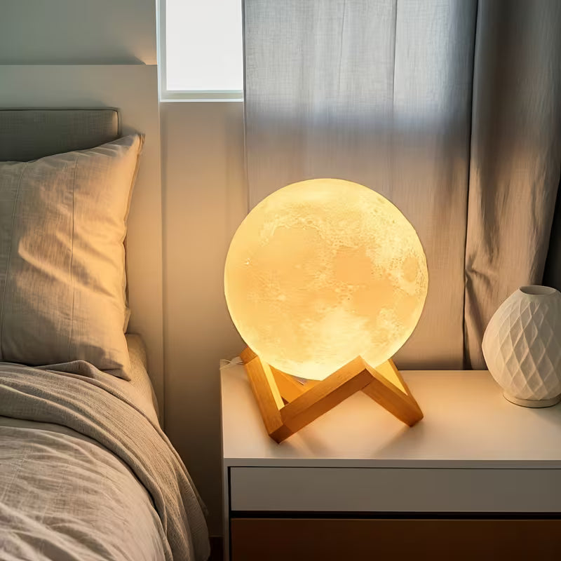 3D Printed Moon Lamp with Remote