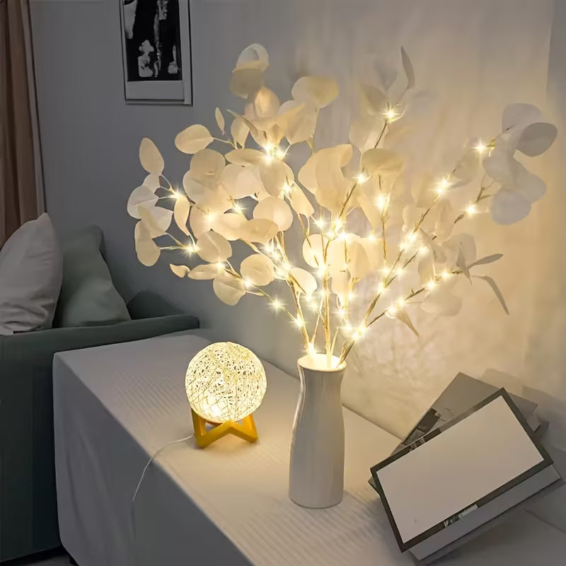 LED Artificial Apple Leaf Tree Lamp Set