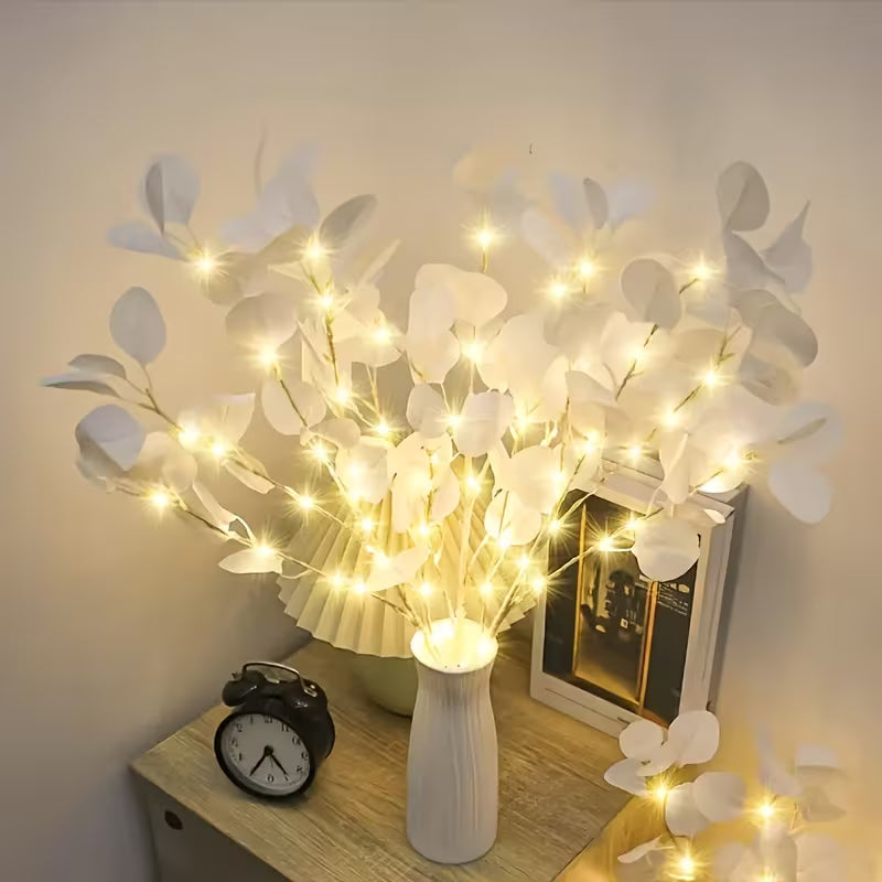 LED Artificial Apple Leaf Tree Lamp Set