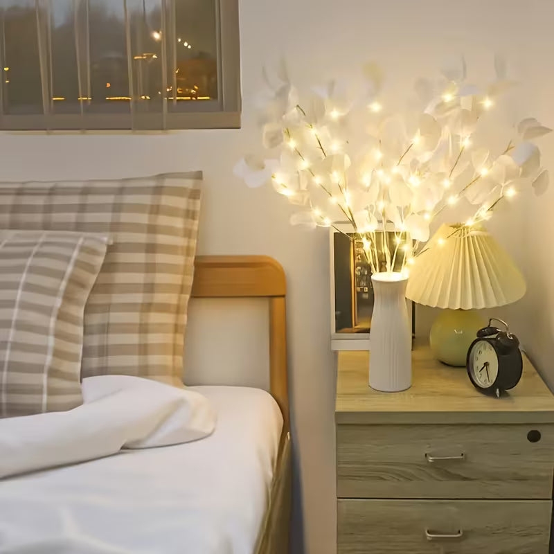 LED Artificial Apple Leaf Tree Lamp Set