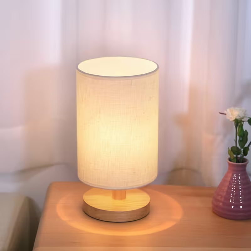 Mini USB Table Lamp with Linen Shade